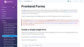 
                            13. Frontend Forms | Grav Documentation
