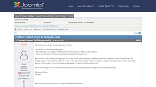 
                            6. Frontend: immer 2x Einloggen nötig - Joomla Forum - Hilfe zu Joomla