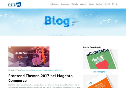
                            11. Frontend Themen 2017 bei Magento Commerce - netz98