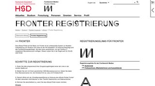 
                            2. Fronter Registrierung - Fachbereich Medien - Hochschule Düsseldorf