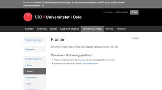 
                            1. Fronter - Universitetet i Oslo - UiO