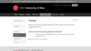 
                            9. Fronter - University of Oslo