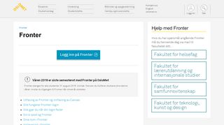 
                            2. Fronter | Verktøy og brukerstøtte | OsloMet - Student