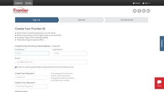 
                            4. Frontier ID Registration Form | Frontier.com - Frontier Communications