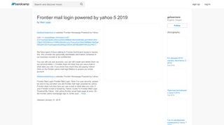 
                            8. Frontier mail login powered by yahoo 5 2019 | gehearmere