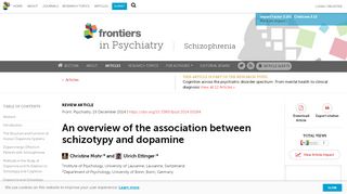 
                            8. Frontiers | An Overview of the Association between Schizotypy and ...