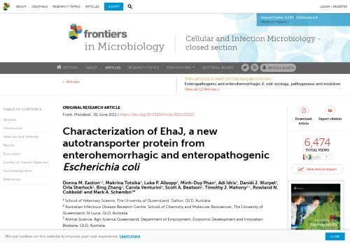 
                            13. Frontiers | Characterization of EhaJ, a New Autotransporter Protein ...