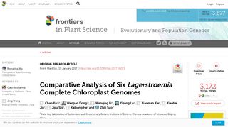 
                            7. Frontiers | Comparative Analysis of Six Lagerstroemia Complete ...