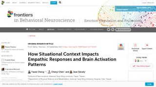 
                            12. Frontiers | How Situational Context Impacts Empathic Responses and ...