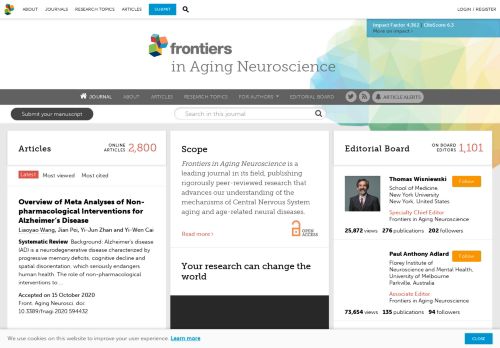 
                            9. Frontiers in Aging Neuroscience