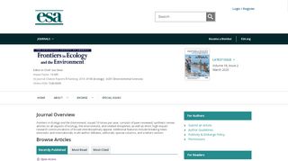 
                            9. Frontiers in Ecology and the Environment - Wiley Online Library