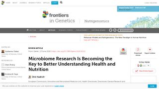 
                            13. Frontiers | Microbiome Research Is Becoming the Key to Better ...