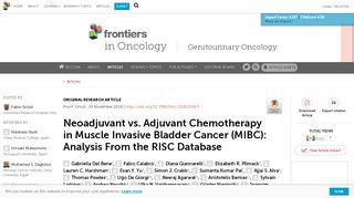 
                            7. Frontiers | Neoadjuvant vs. Adjuvant Chemotherapy in Muscle ...