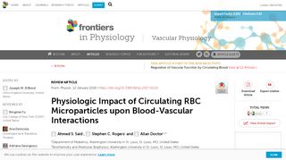 
                            12. Frontiers | Physiologic Impact of Circulating RBC Microparticles ...