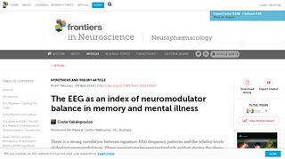 
                            11. Frontiers | The EEG as an index of neuromodulator balance in memory ...