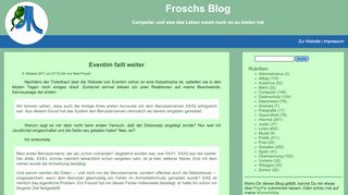 
                            9. Froschs Blog: » Eventim failt weiter - Atari-Frosch