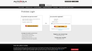 
                            2. Frota: Faça o login no leilão de veículos da Autorola.pt