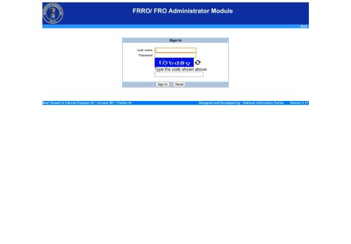 
                            4. FRRO ADMIN LOGIN