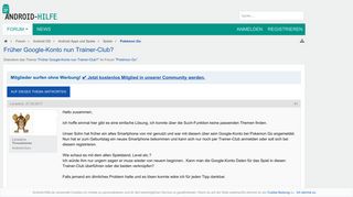 
                            6. Früher Google-Konto nun Trainer-Club? - Pokémon Go – Android-Hilfe.de