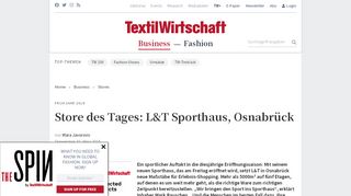 
                            8. Frühjahr 2018: Store des Tages: L&T Sporthaus, Osnabrück