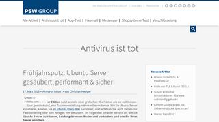 
                            11. Frühjahrsputz: Ubuntu Server gesäubert, performant & sicher - PSW ...