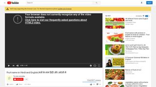 
                            5. Fruit name in Hindi and English,फलों के नाम हिंदी ... - YouTube