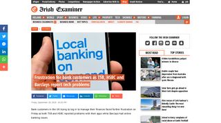 
                            12. Frustration for bank customers as TSB, HSBC and ... - Irish Examiner