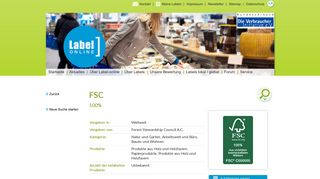 
                            7. FSC | LABEL-ONLINE - Das Portal mit Informationen und ...