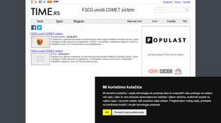
                            10. FSCG uvodi COMET sistem - TIME.rs
