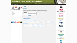 
                            1. FSG: Login - Formula Student Germany