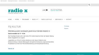 
                            13. FSJ Kultur - radio x | Frankfurter Stadtradio | FM 91,8