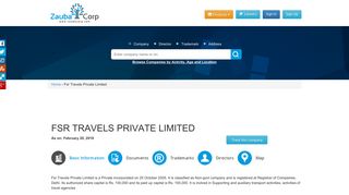 
                            6. FSR TRAVELS PRIVATE LIMITED - Company, directors and contact ...