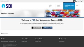 
                            11. FSS Card Management System (CMS) - Pre-Login Page