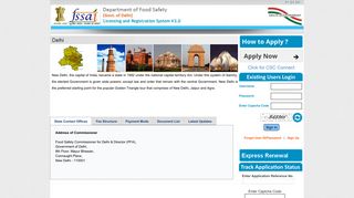 
                            5. FSSAI-(Delhi)-Information about Food Safety Department