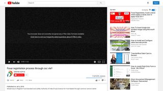 
                            8. Fssai registration process through csc vle!! - YouTube