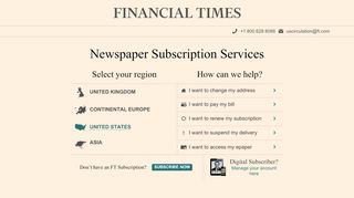 
                            13. FT Newspaper Subscription Services | Login to your ... - Financial Times
