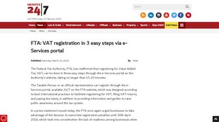 
                            4. FTA: VAT registration in 3 easy steps via e-Services portal ...