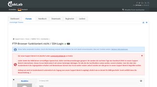 
                            1. FTP-Browser funktioniert nicht / SSH-Login - Grundsystem - Support ...