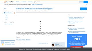 
                            13. FTP client that functions similarly to Dropbox? - Stack Overflow