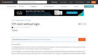 
                            13. FTP client without login - File Sharing - Spiceworks Community