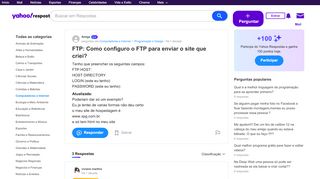 
                            11. FTP: Como configuro o FTP para enviar o site que criei? | Yahoo ...