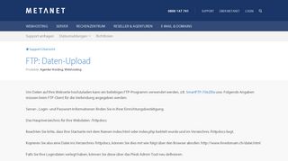 
                            11. FTP: Daten-Upload | METANET - Web. Mail. Server.