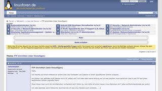 
                            6. FTP einrichten (User hinzufügen) - Linuxforen.de