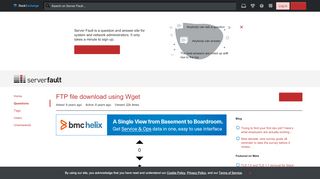 
                            3. FTP file download using Wget - Server Fault