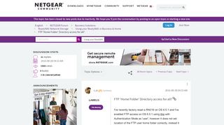 
                            10. FTP 'Home Folder' Directory access for all? - NETGEAR Communities