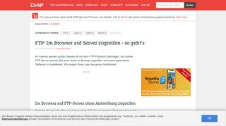 
                            3. FTP: Im Browser auf Server zugreifen - so geht's - CHIP