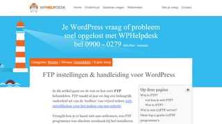 
                            13. FTP instellingen en handleiding voor WordPress - WPHelpdesk