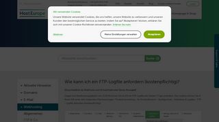 
                            6. FTP - Logfile anfordern | Host Europe