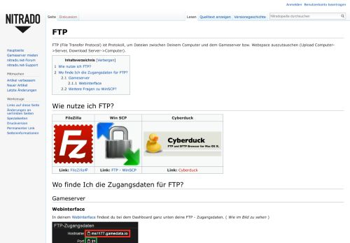 
                            1. FTP – Nitradopedia - Nitrado-Wiki - nitrado.net