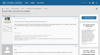 
                            7. ftp oder bftp und brute force angriffe | Seite 2 | IP Phone Forum